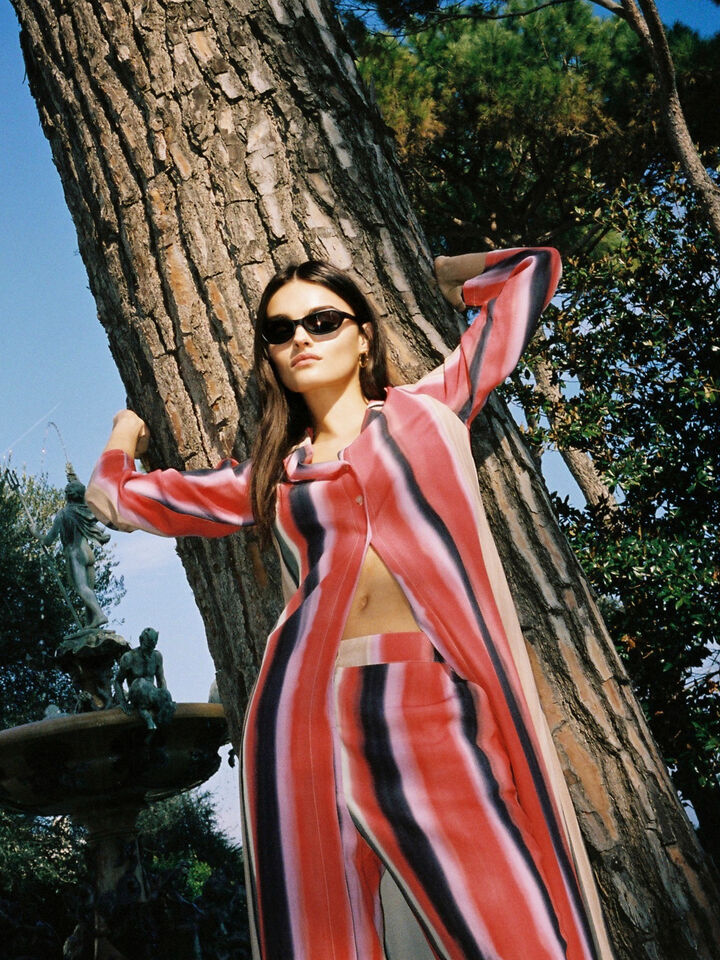 Long printed shirt - women's shirts - Multi-color | Sisley image number 7